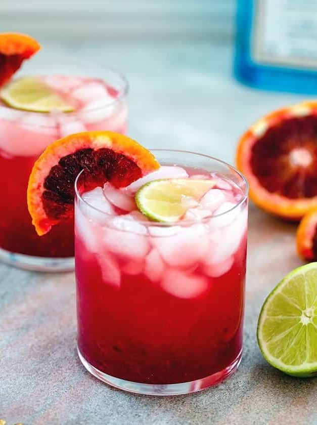 Blood Orange Gin Lime Rickey