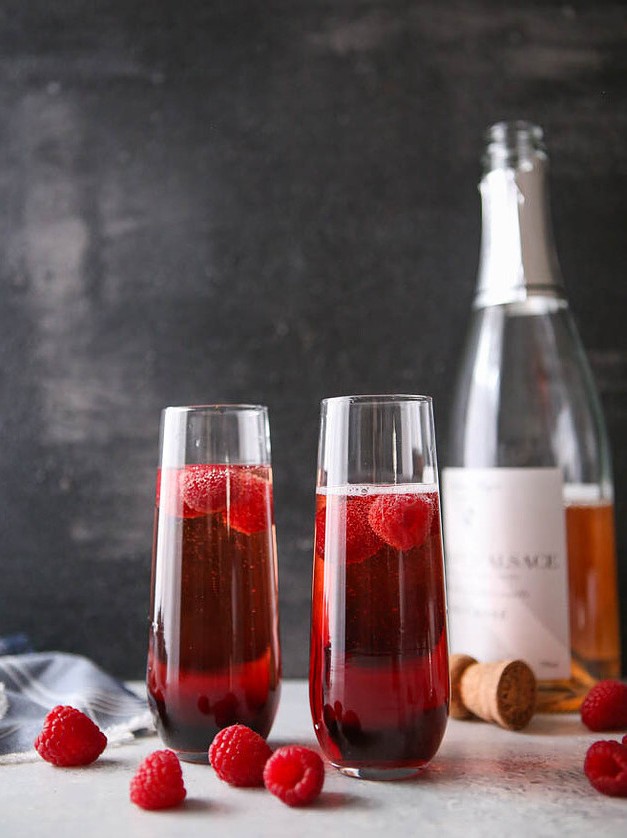 Sparkling Raspberry Rosé Cocktail