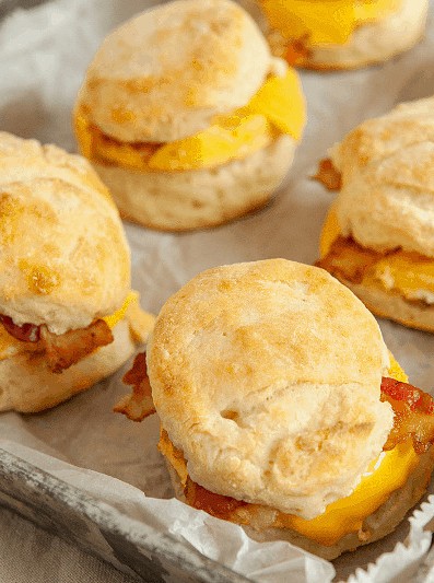 Healthy Bacon, Egg, and Cheese Biscuits