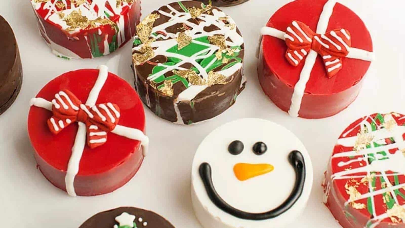 Chocolate Covered Oreo Christmas Cookies