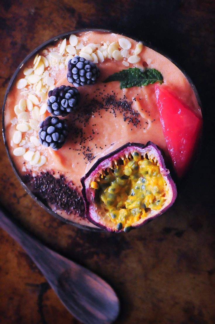 Watermelon Papaya Rum Smoothie