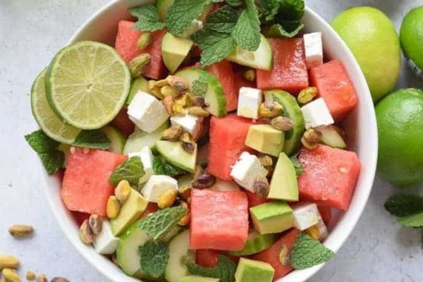 Watermelon And Cucumber Salad