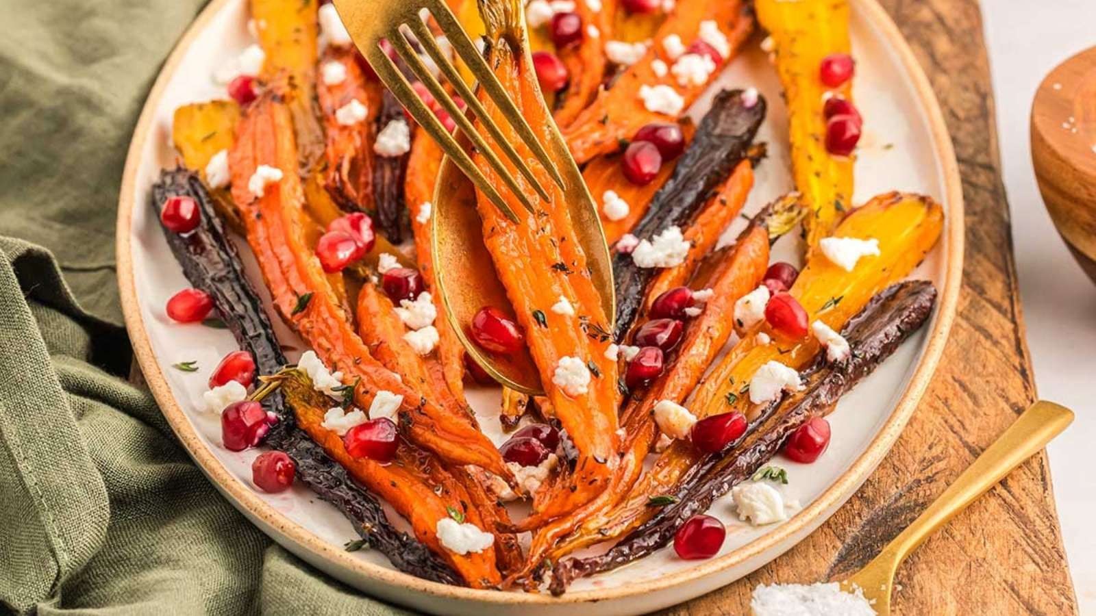 Maple Roasted Rainbow Carrots