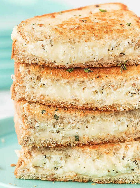 Perfect White Pizza Grilled Cheese Sandwiches