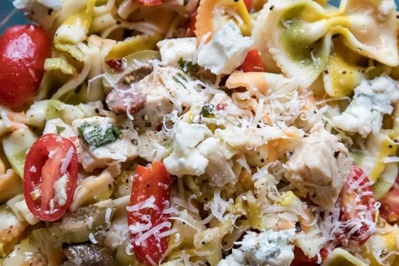 Smoked Chicken Gorgonzola Pasta Salad