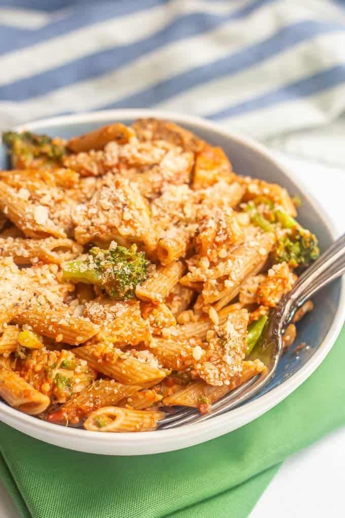 Chicken Broccoli Pasta with Lemon Butter Sauce