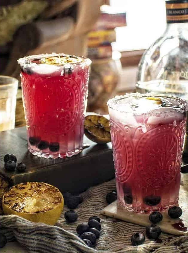 Fresh Muddled Blueberry Margarita