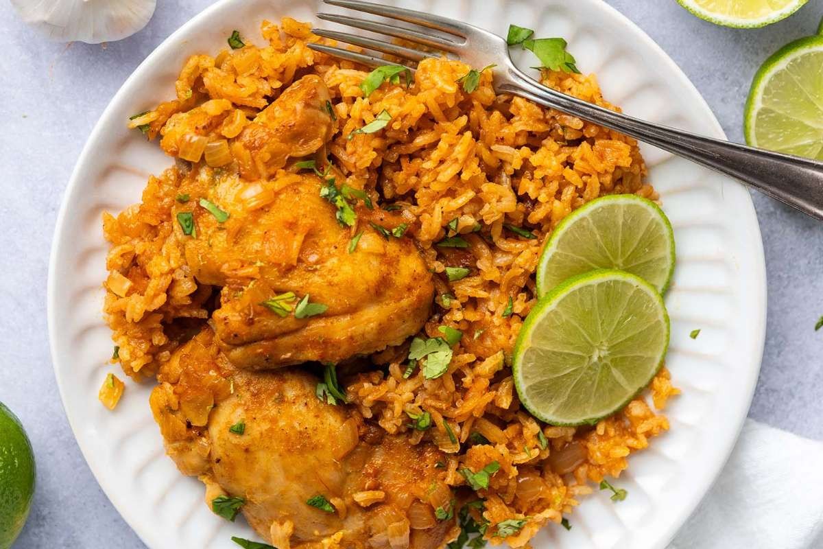 One Pot Coconut Lime Curry Chicken And Rice Recipe