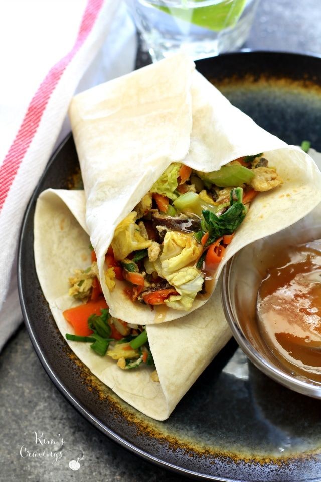 Crunchy Asian Peanut Tofu Wraps
