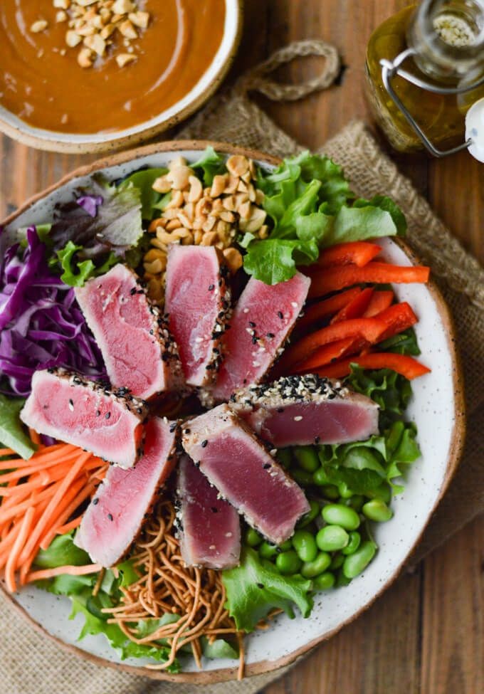 Japanese Poke Bowl Ahi Tuna Salad