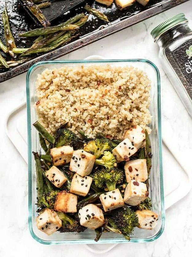 Meal Prep Sesame Tofu Quinoa Bowls