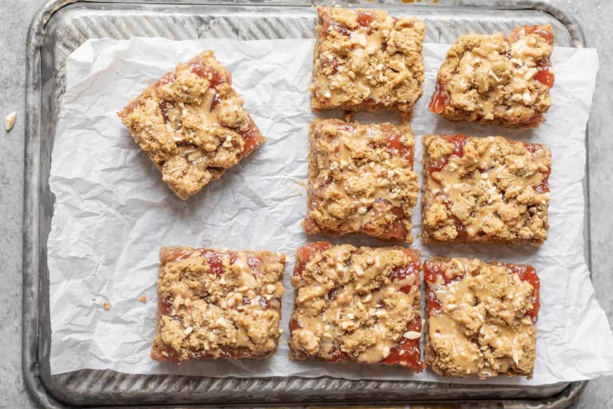 Vegan Peanut Butter And Jelly Bars