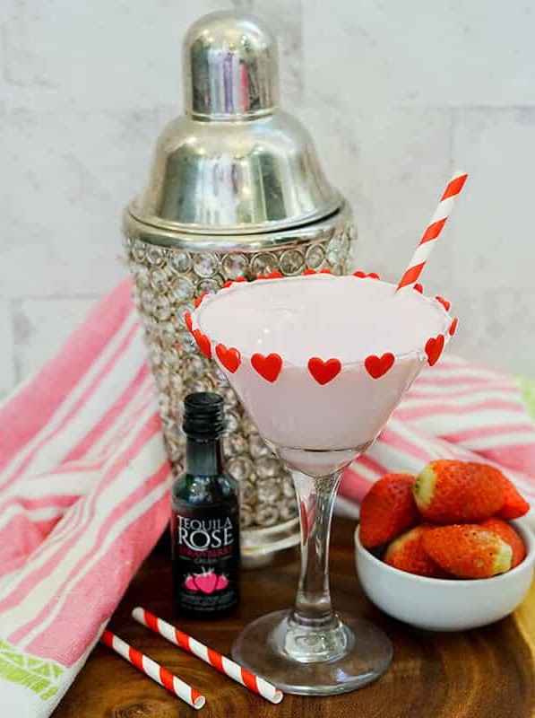 Valentines Chocolate Covered Strawberry Martini