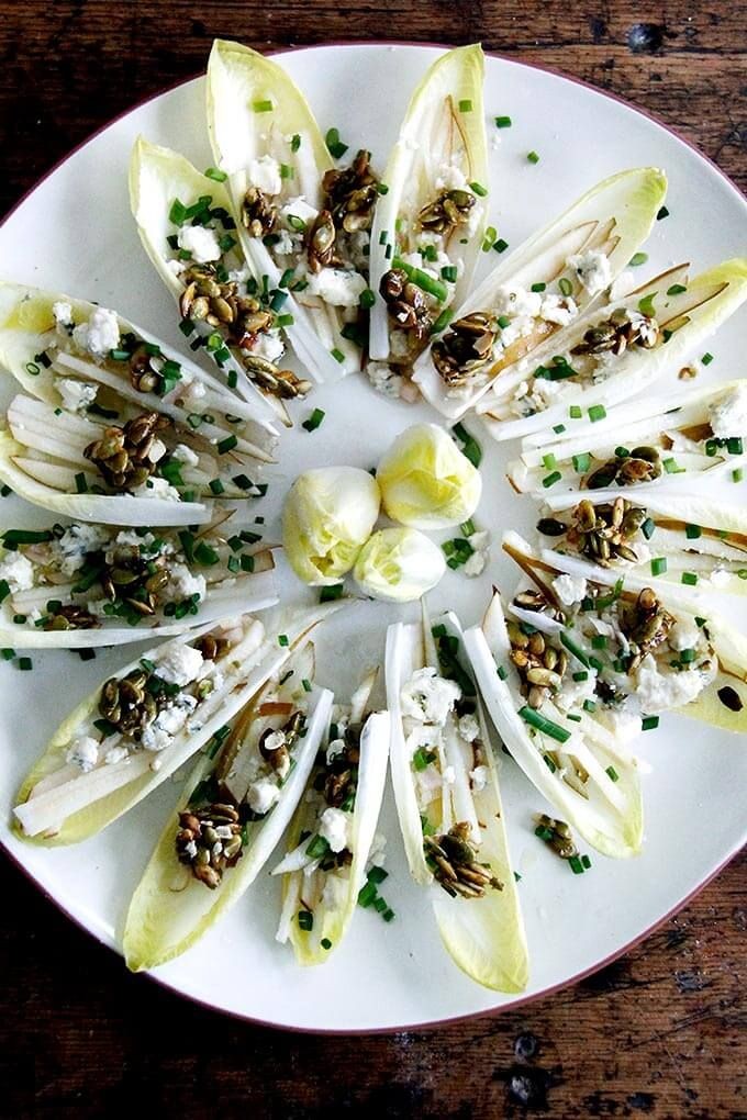 Roasted Endive with Walnut Vinaigrette