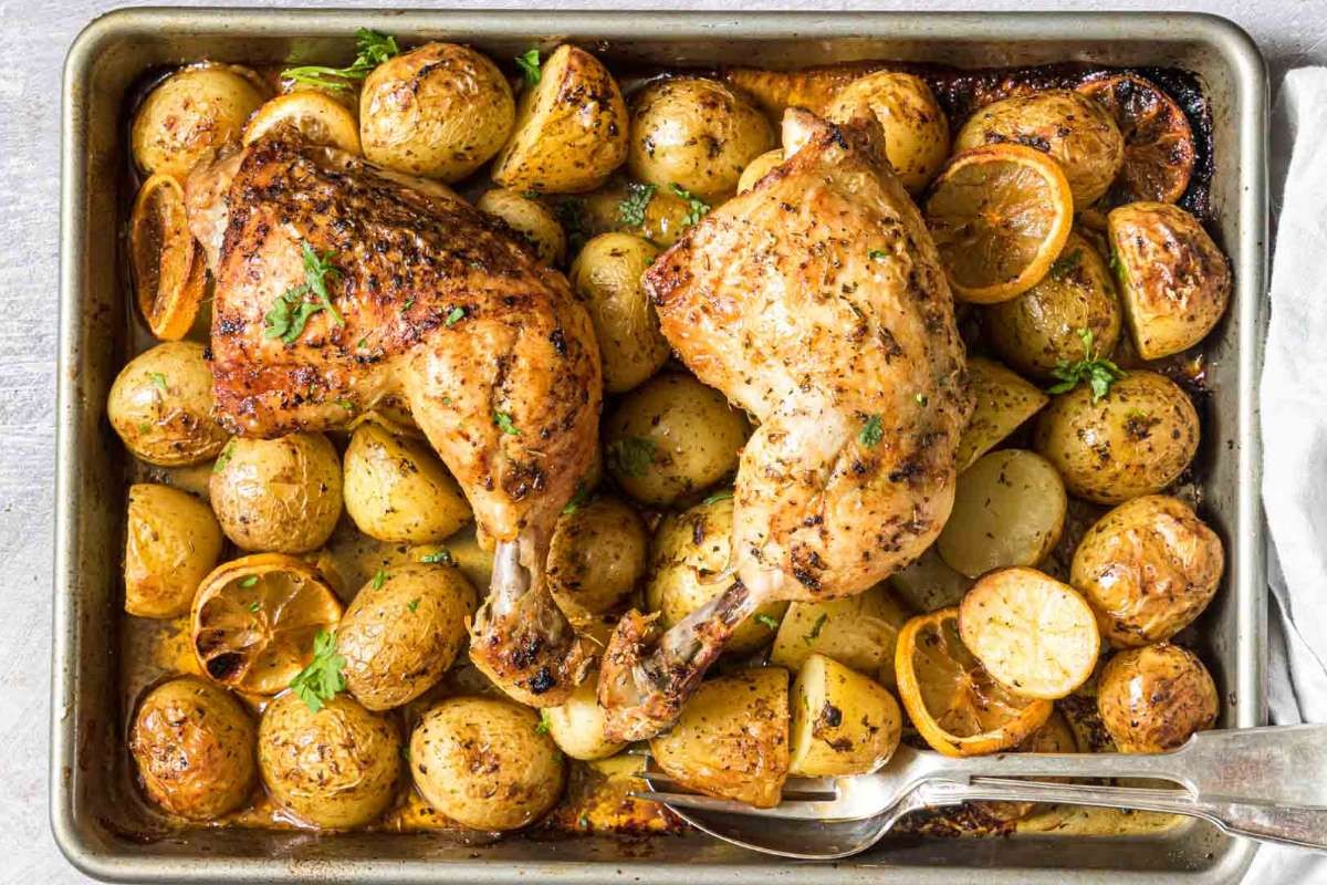 Baked Chicken Leg Quarters