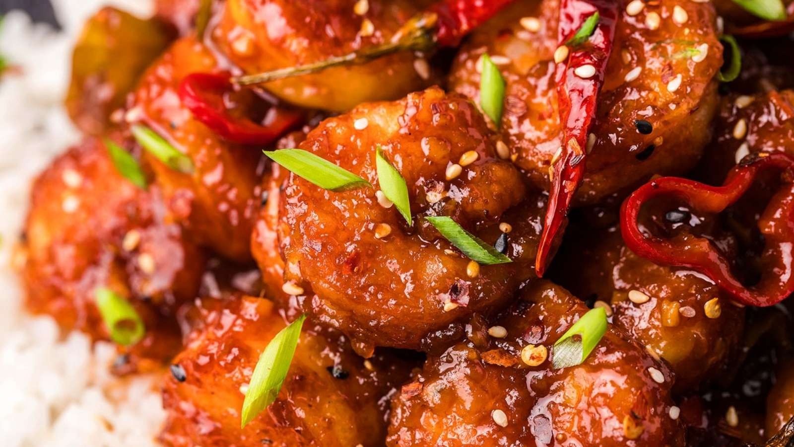 Easy General Tso Shrimp Stir Fry