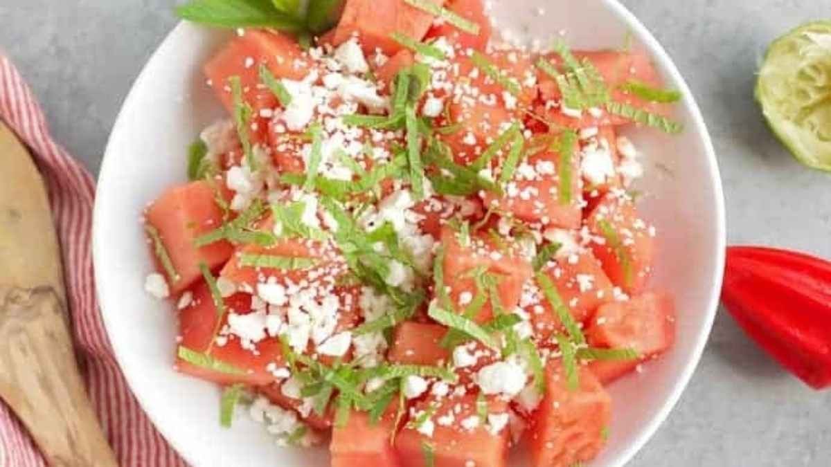 Skinny Watermelon Feta Salad