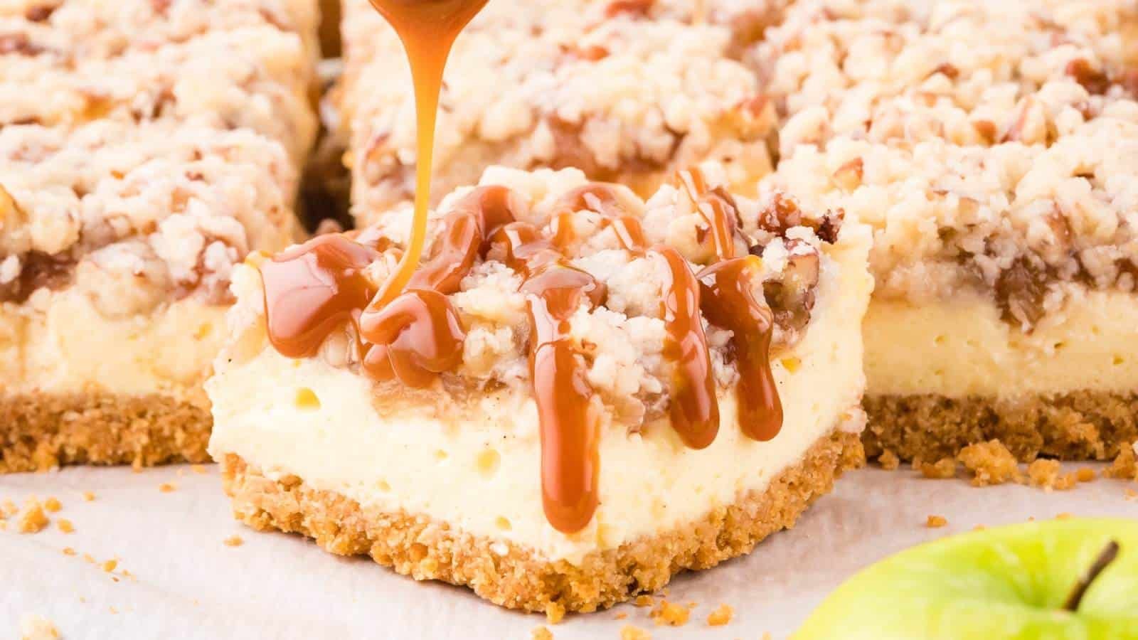 Caramel Apple Cheesecake Bars