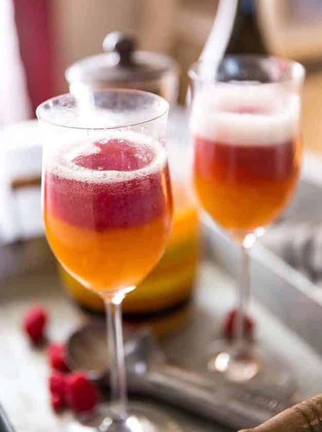 Mango-Raspberry Prosecco Float