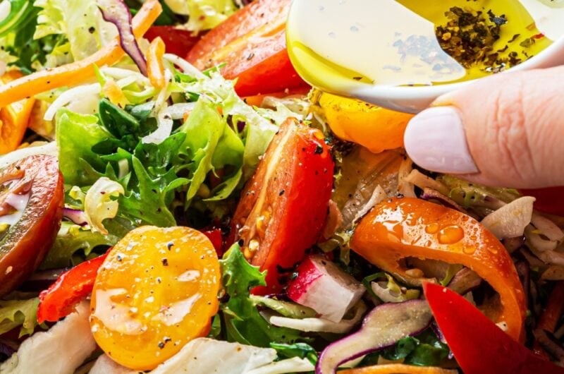 Green Salad with Apples, Cranberries and Pepitas