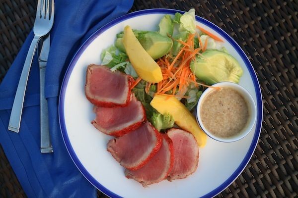 Easy Seared Ahi Tuna Greek Chopped Salad