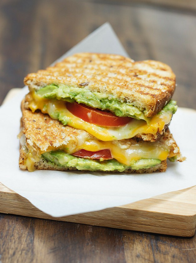 Avocado and Tomato Grilled Cheese Sandwich