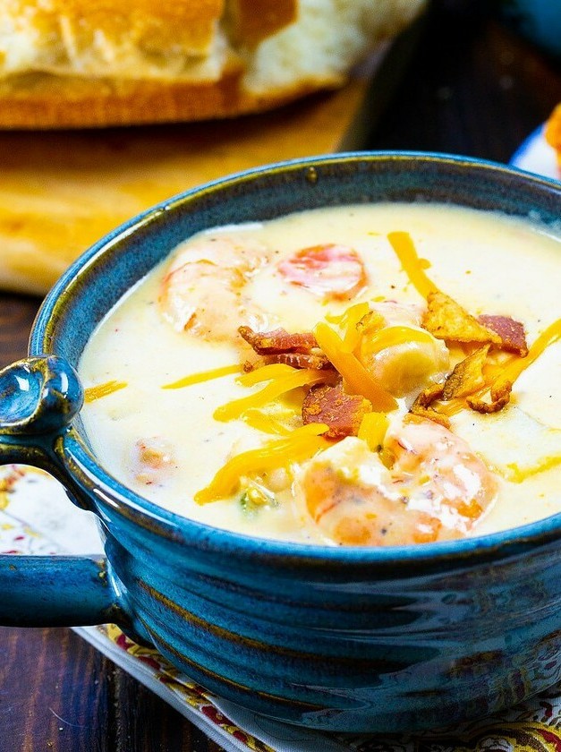 Creamy Potato Soup with Shrimp