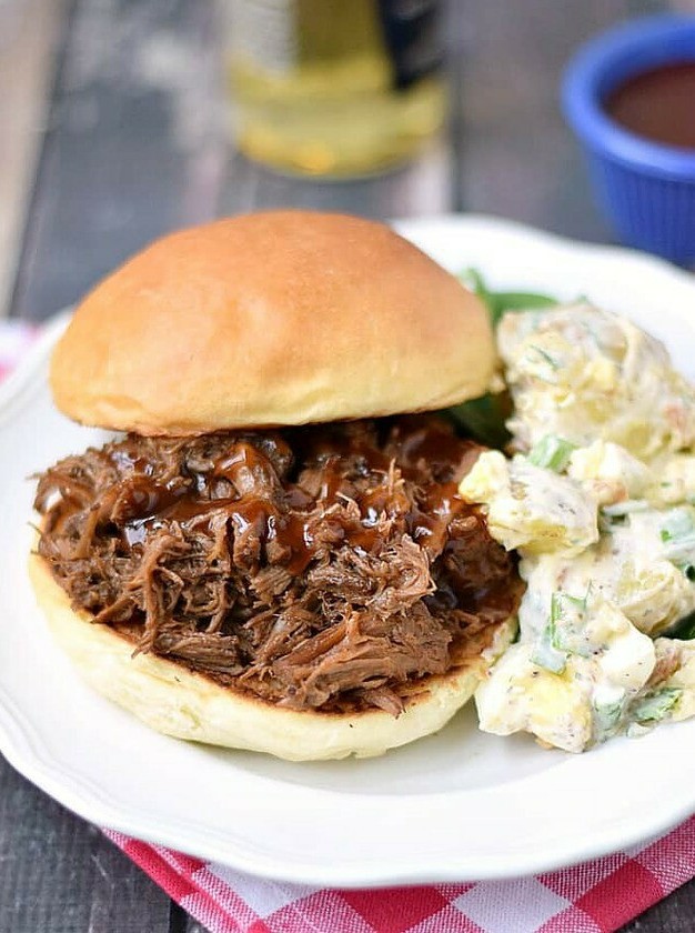 Slow Cooker Barbecue Beef Sandwiches