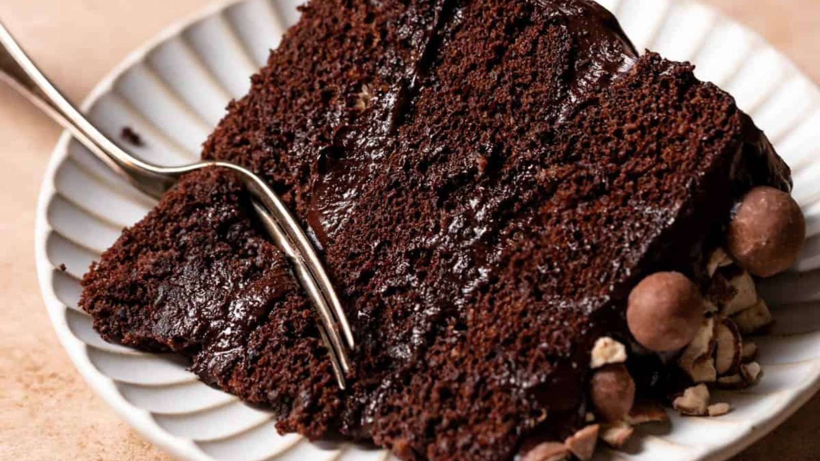 Malted Chocolate Ganache Cake