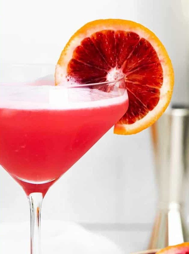 Blood Orange Gin Fizz With Elderflower