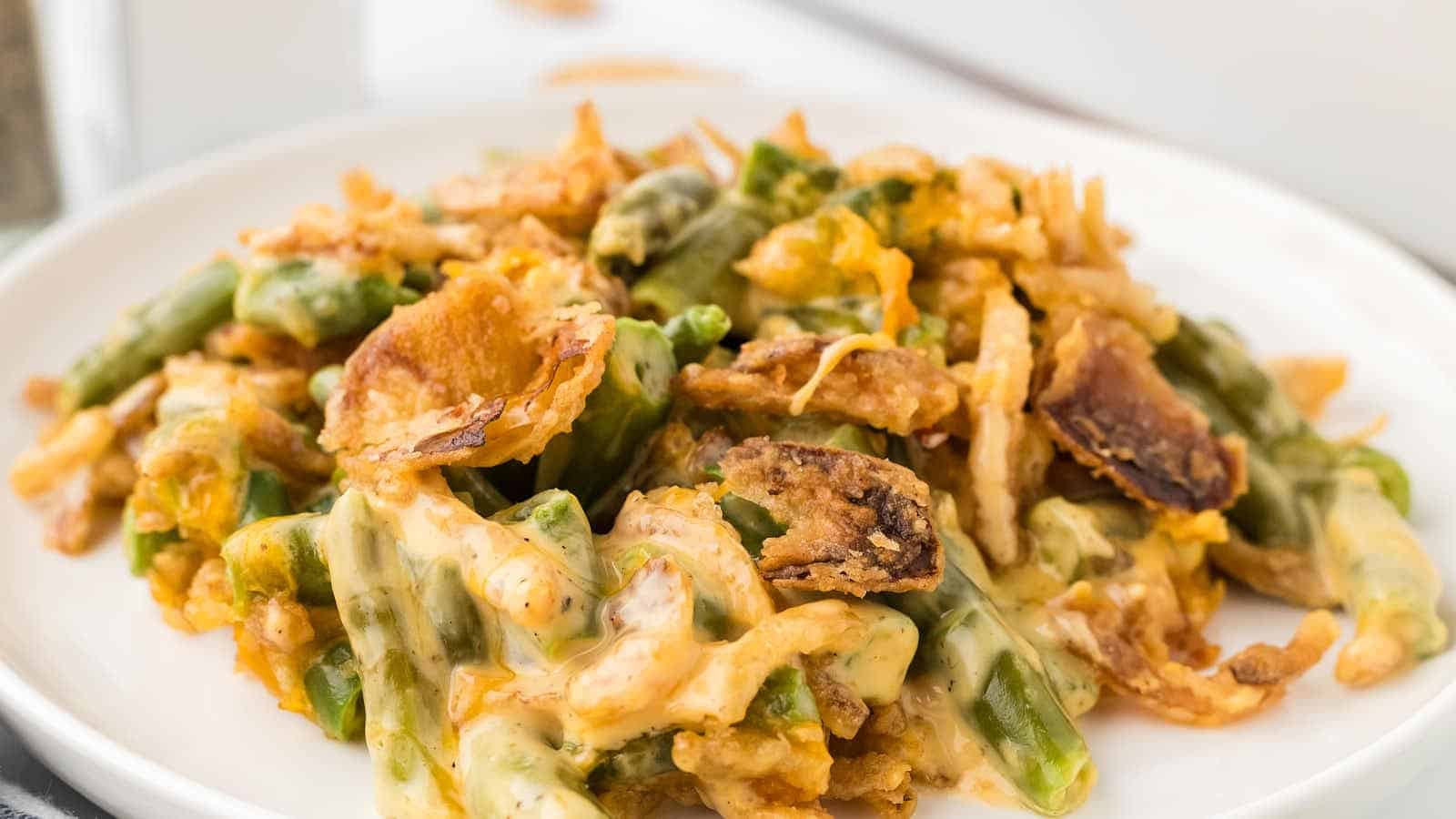 Easy Extra Cheesy Green Bean Casserole