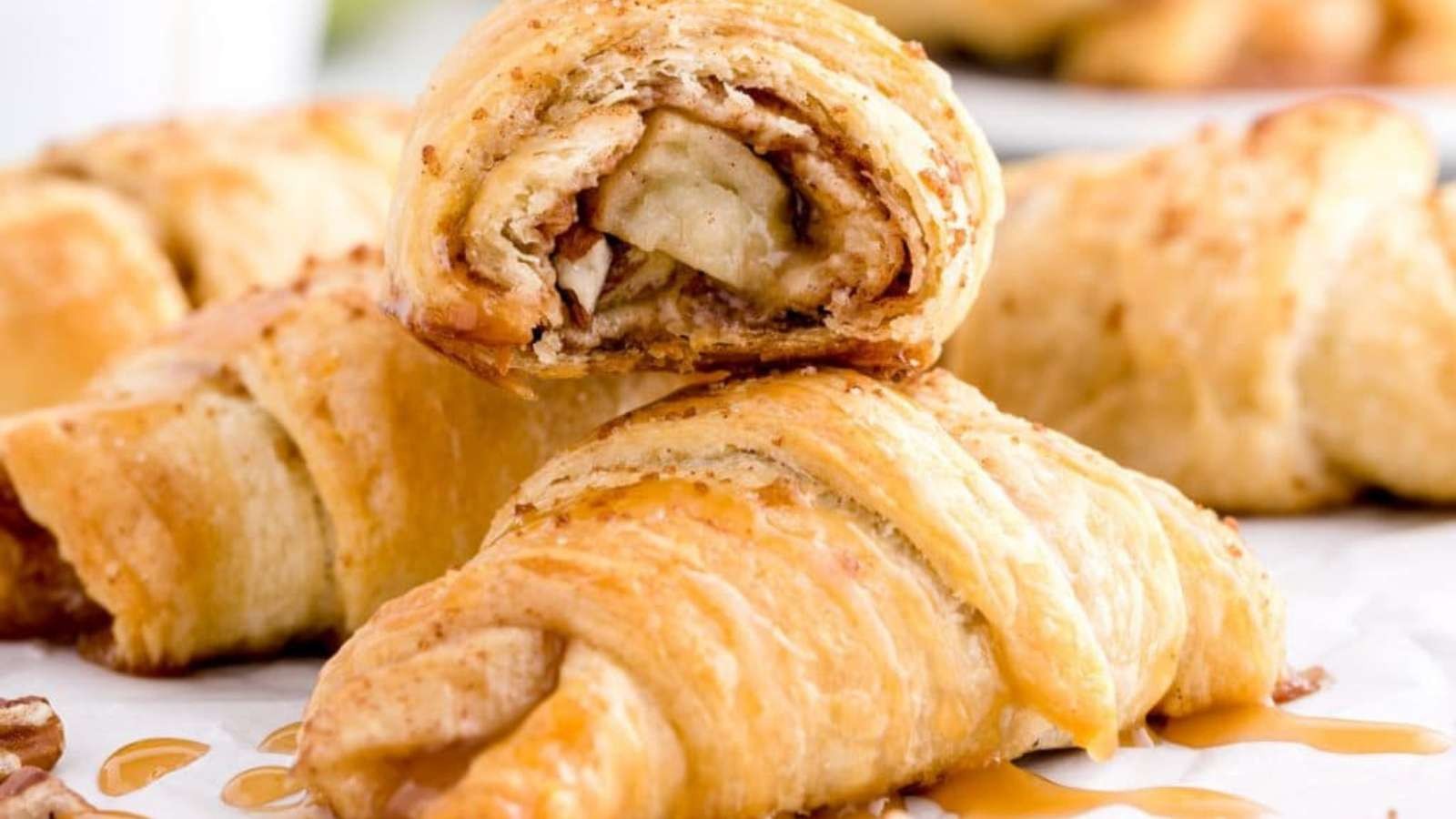 Mini Caramel Apple Crescent Rolls