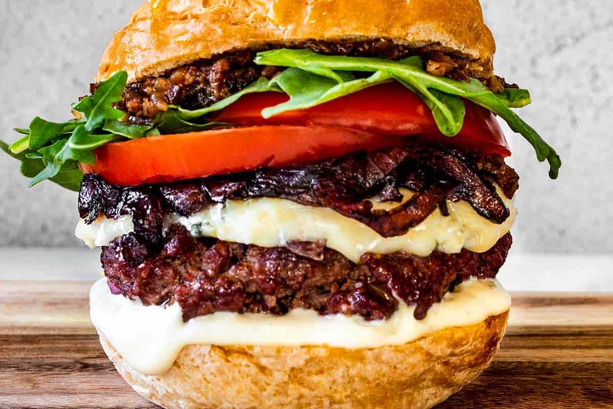 Loaded Bacon Blue Cheese Burger Masterpiece