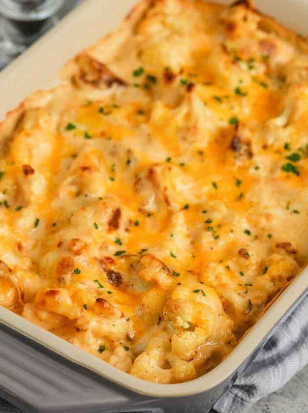 Golden Cauliflower Cheese Bake