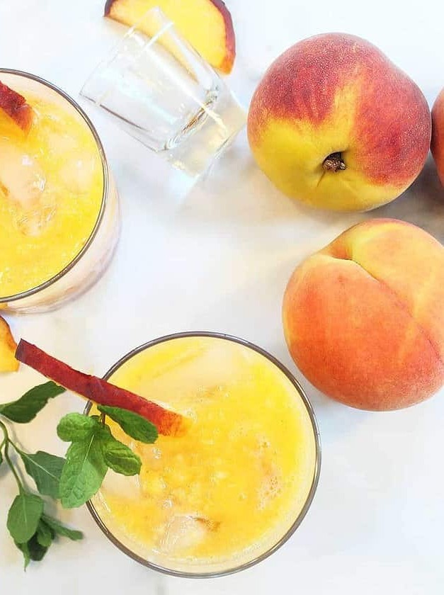 Summer Peach Bliss in a Glass