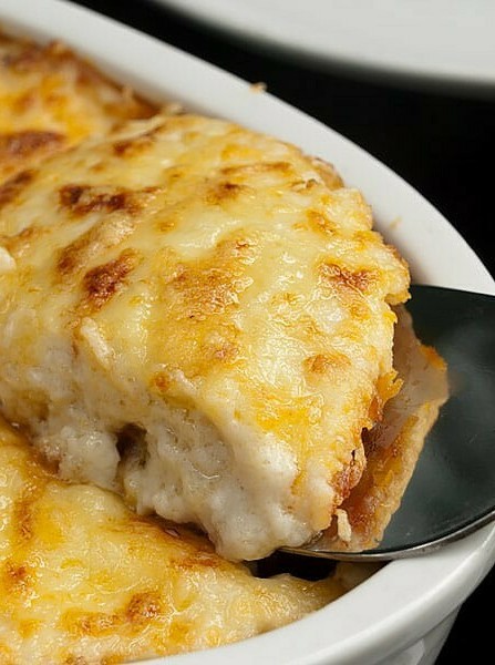 Polenta, Sauce & Olive Layered Delight