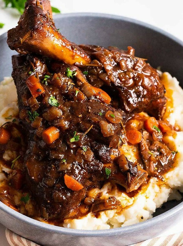 Lamb Shanks Braised to Tender Perfection