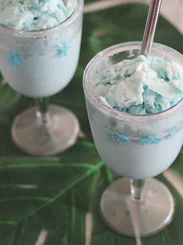 Blue Raspberry Vodka Granita without the Sugar