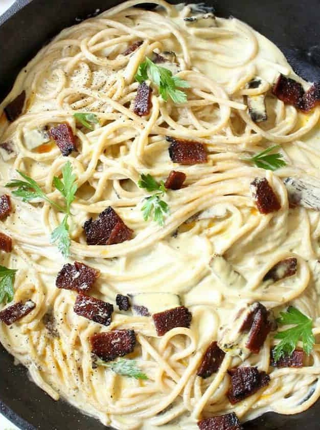 Vegan Creamy Carbonara Pasta Delight