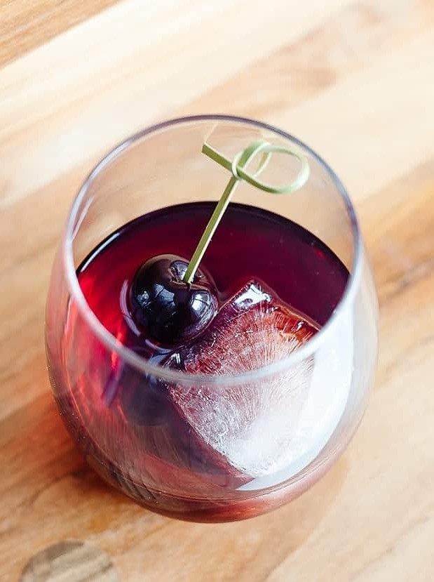 Bourbon Amare Twist with Red Wine Float