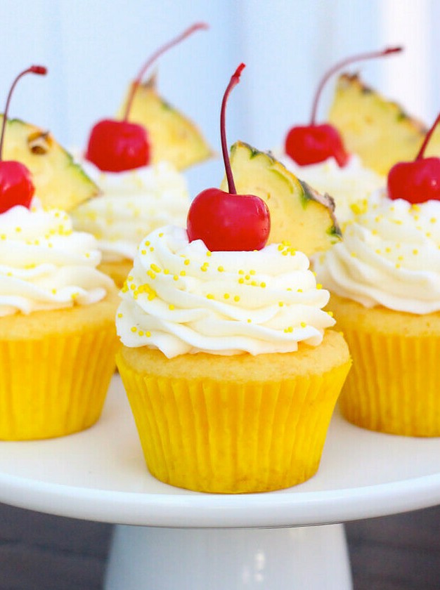 Summer Pineapple Treat Cupcakes