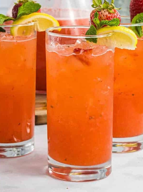 Strawberry Vodka Spritzer