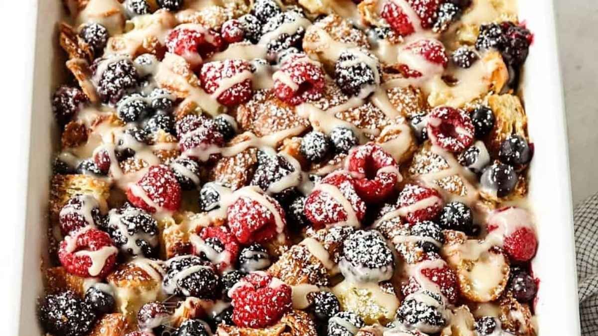 Cream Cheese Croissant Breakfast Bake