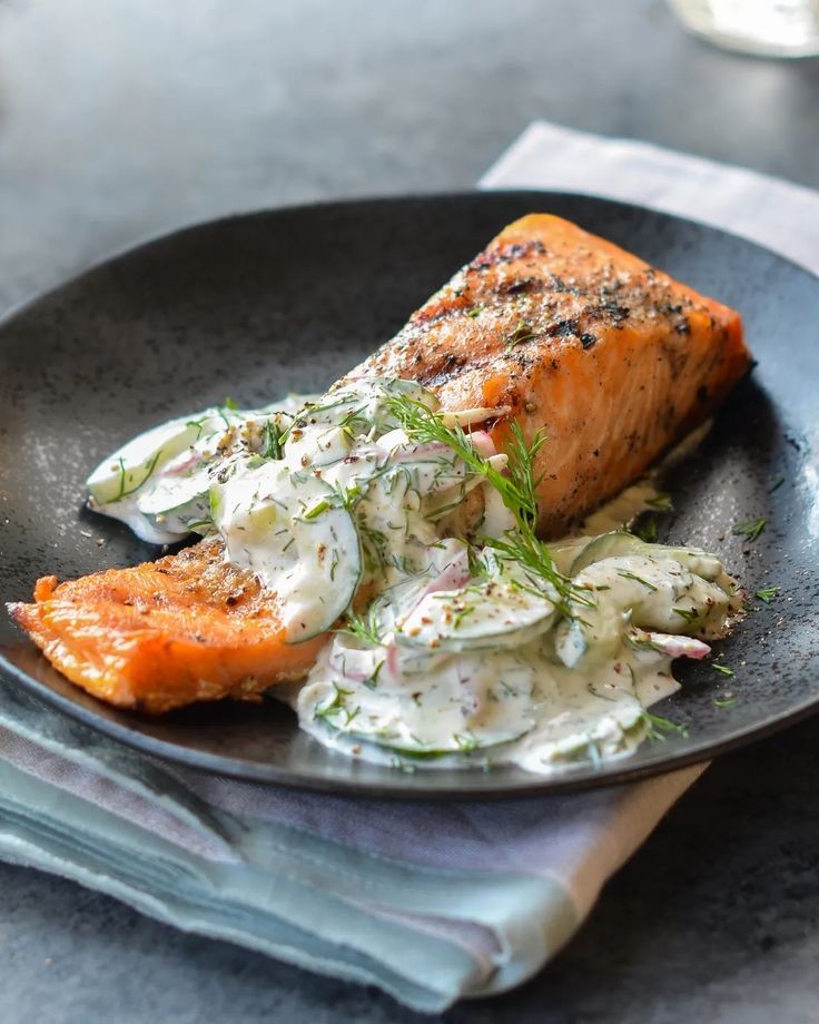 Summer Salmon with Feta Orzo Delight