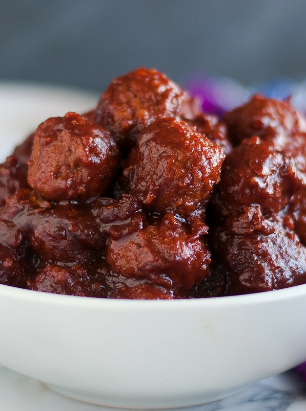 Vegan Meatball Slow Cooker Cranberry Delight