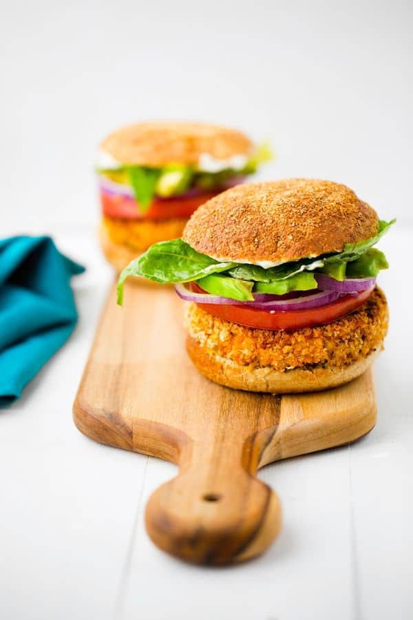 Sweet Potato Veggie Burger Delight