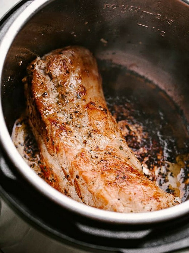 Easy Garlic Herb Pork Loin Pressure Cooker