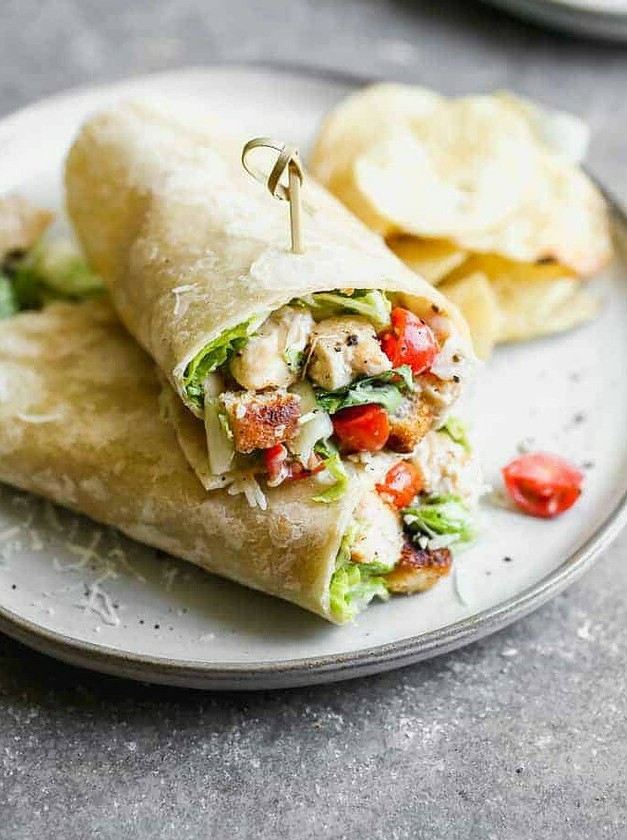 Caesar Chicken Wrap Delight