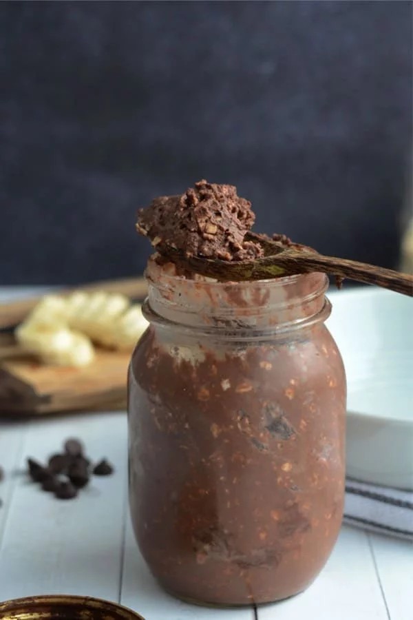 Decadent Brownie Batter Protein Overnight Oats