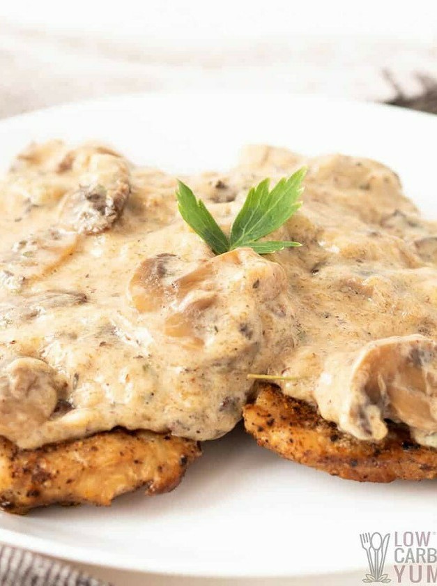 Keto Pork Chops with Mushroom Gravy